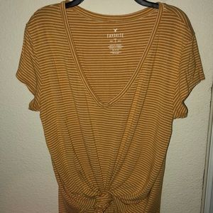 Yellow striped t-shirt